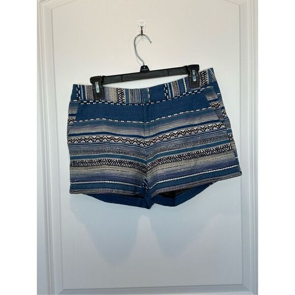 Joie Merci Ethnic Blue Striped Shorts Size 2 - Picture 1 of 6